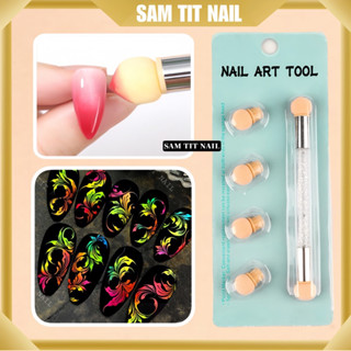  Mút dặm ombre sơn gel - Cọ dặm ombre màu dạ quang - Bộ mút dặm ombre 