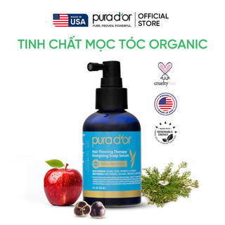 TINH CHẤT HỮU CƠ HỖ TRỢ MỌC TÓC, DÀY TÓC PURA D'OR HAIR THERAPY ENERGIZING SCALP SERUM 120ML