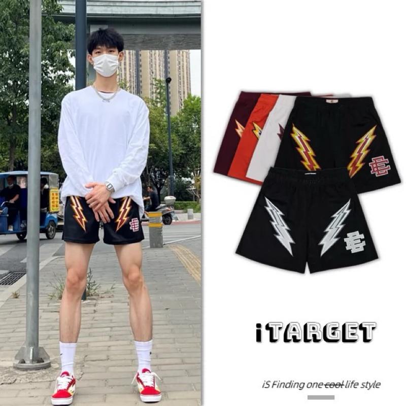 Quần shorts nam âu mỹ Eric Emanuel hình tia sét quần thể thao 40-110kg