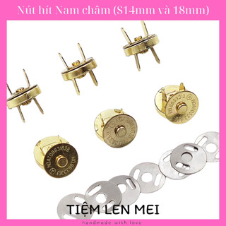 🌸 Nút hít nam châm gắn túi, đường kính 1.4cm, 1.8cm 🌸