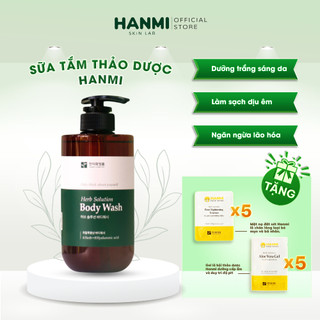 Sữa tắm thảo dược Hanmi cung cấp độ ẩm dưỡng sáng làm sạch dịu êm 500ml