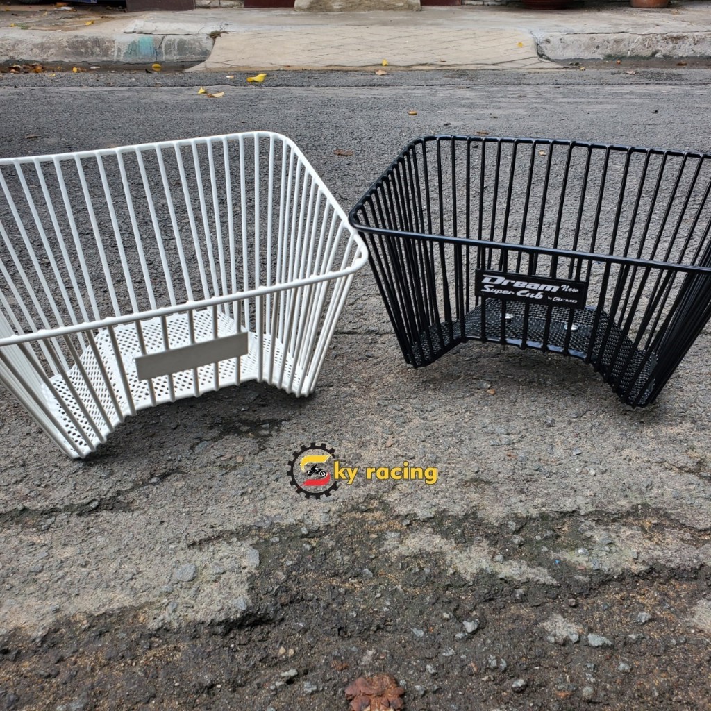 Rổ trước, rổ vuông đen gắn xe máy cup, super dream, dream, dream thái, dream lùn