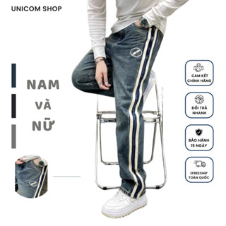 Quần Jean Nam Form Rộng, Chất Denim Dày Dặn, Quần Bò Nam Kẻ SỌc Hottrend 2024 - Jean197