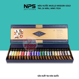 Màu nước mijello mission gold watercolor 24 color set 7ml mwc-7024