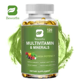 BEWORTHS Viên nang tổng hợp vitamin & khoáng chất với sắt, kẽm, vitamin D3 K2 để cải thiện khả năng miễn dịch Tăng cường