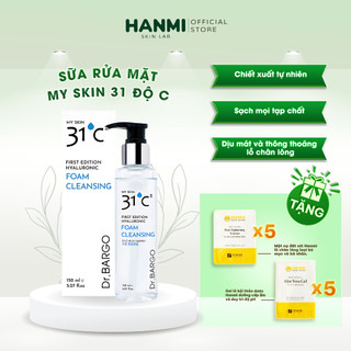 Sữa rửa mặt My Skin 31 Độ C dưỡng ẩm và làm sạch lớp makeup loại bỏ bụi bẩn 150ml