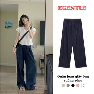 Quần jean giấy ống suông rộng dáng đứng form rộng egentlehanoi