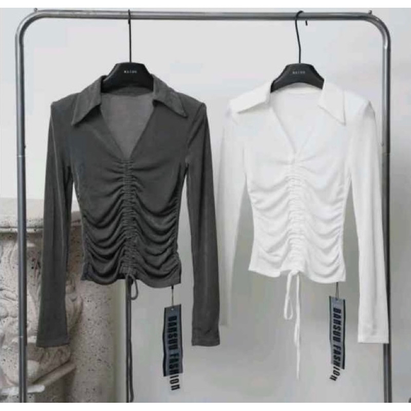 Áo thun tay dài trắng nhà MAIDO