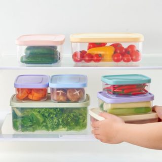 Bộ 7 hộp thực phẩm chữ nhật Hokkaido Inochi 500-750-1000-1500-2000-2500-3500ml, không BPA, an toàn