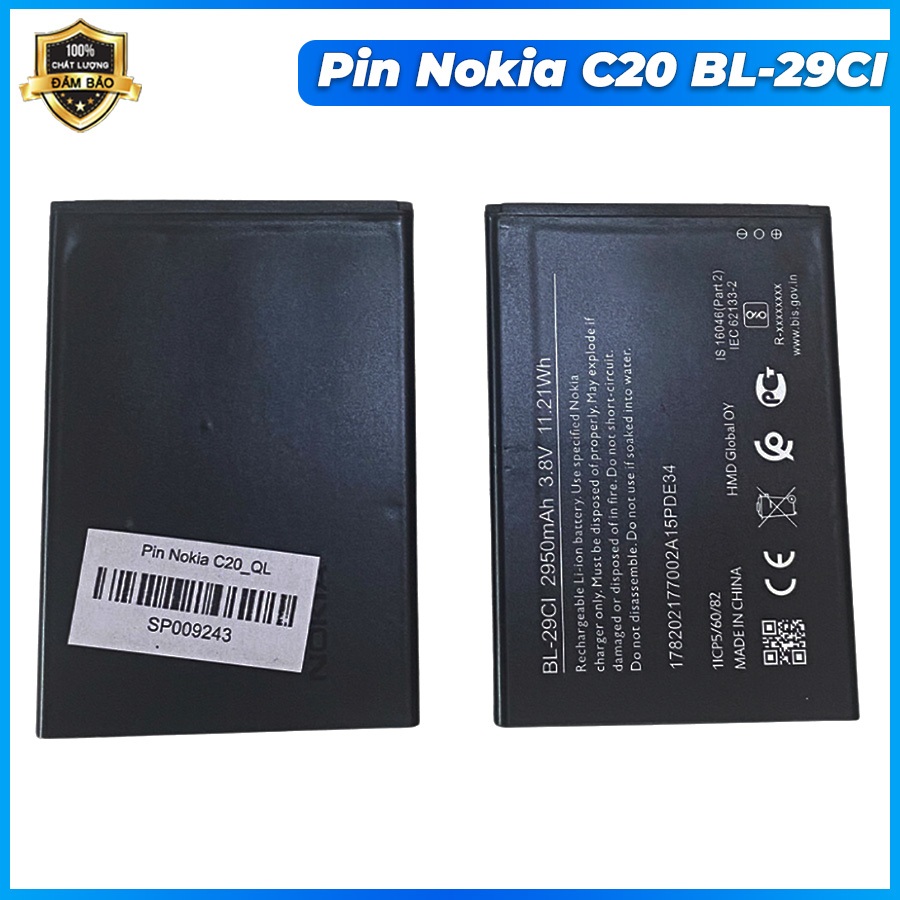 Pin nokia c20 BL-29CI ,mới