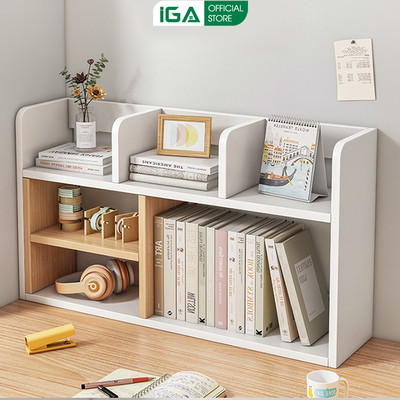 Kệ sách để bàn làm việc decor phong cách Nordic thương hiệu IGA - GP157