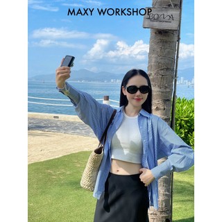 Áo sơ mi dáng rộng đuôi tôm Oversize Shirt Maxy Workshop