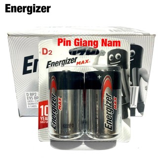 Pin Đại Energizer Size D (E95BP2) Alkaline Siêu Bền Hàng Chính Hãng Vỉ 2 Viên