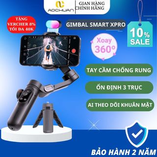 Gimbal Smart X Pro chính hãng AOCHUAN, Tay cầm chống rung điện thoại, gậy quay video chống rung 3 trục