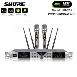 Micro không dây shure sm-503, sóng uhf siêu sạch, thiết kế sang trọng, dùng cho dàn karaoke gia đình, sự kiện