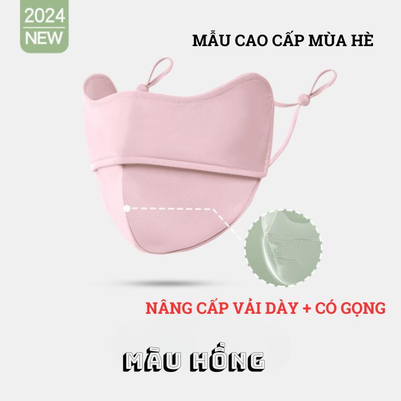Khẩu trang chống nắng chống tia UV chất lụa băng mềm mịn mát thông thoáng GEPO