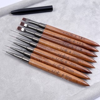 Cọ niao vẽ nét cọ bản nail cán gỗ tròn Nail Móng Tay