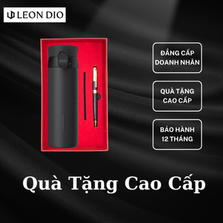 Set Quà Tặng Leon Dio Bút Ký Tên, Bình Giữ Nhiệt Chính Hãng LocknLock 450ml Khắc Chữ Theo Yêu Cầu - Hộp Quà Sang Trọng