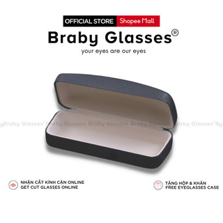 Hộp đựng kính mắt Braby lót nhung mềm mại chống xước, chất liệu hộp da cao cấp bền đẹp, chống va đập