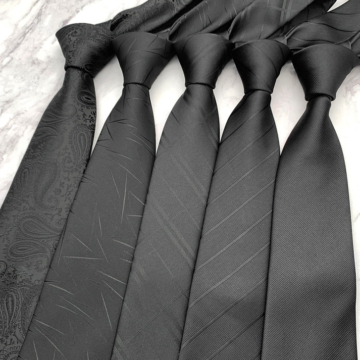 Cà vạt Nam 8cm màu đen bản to thời trang phong cách Hàn Quốc, Cravat chú rể, dự tiệc, công sở, Cavat trung niên