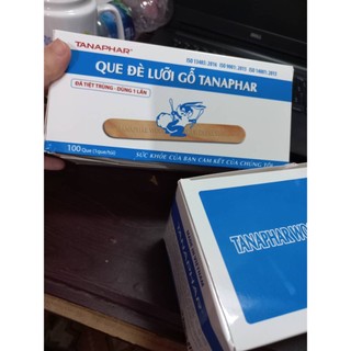 Que Đè Lưỡi Gỗ Tiệt Trùng Tanaphar Hộp 100 Que