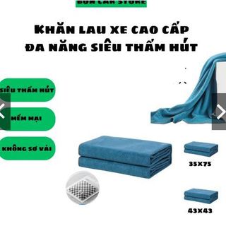 Khăn Lau Xe Ô Tô Đa Năng Siêu Thấm Hút Lông Nhung Siêu Mềm Mại Không Làm Trầy Xước Sơn Xe