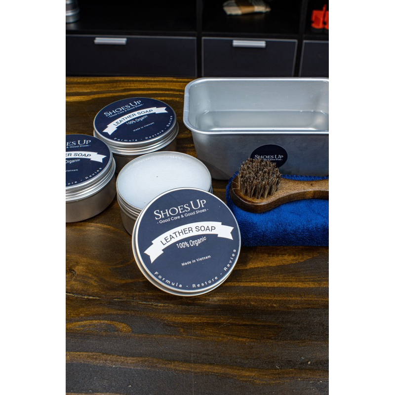 Shoes Up Leather Soap 200G - Xà phòng làm sạch Giày da, Đồ Da, Áo Da, Túi xách da chuyên dụng