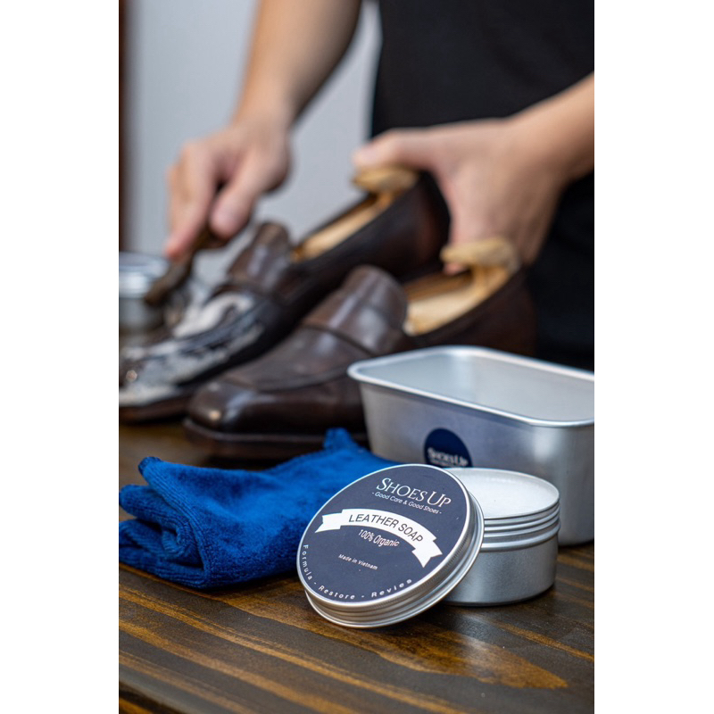 Shoes Up Leather Soap 200G - Xà phòng làm sạch Giày da, Đồ Da, Áo Da, Túi xách da chuyên dụng