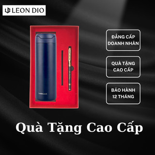 Set Quà Tặng Bút Ký Tên Leon Dio & Bình LocknLock LHC3281BLU-DANDY ONE TOUCH TUMBLER - 420ML