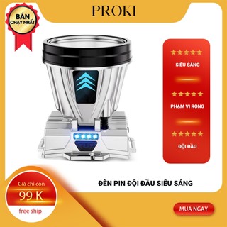 Đèn Pin Đội Đầu Siêu Sáng Proki Chống Thấm Nước Có Thể Sạc Lại Tiện Dụng