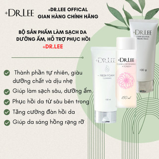 Bộ sản phẩm làm sạch,dưỡng ẩm trắng da cơ bản +Dr. Lee  giảm và ngừa mụn thâm, phục hồi tái tạo da
