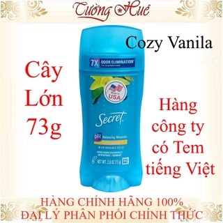 Lăn Sáp Khử Mùi Nữ Secret pH Balanced 24Hr Invisible Solid - 59g/73g ( Có lựa chọn )