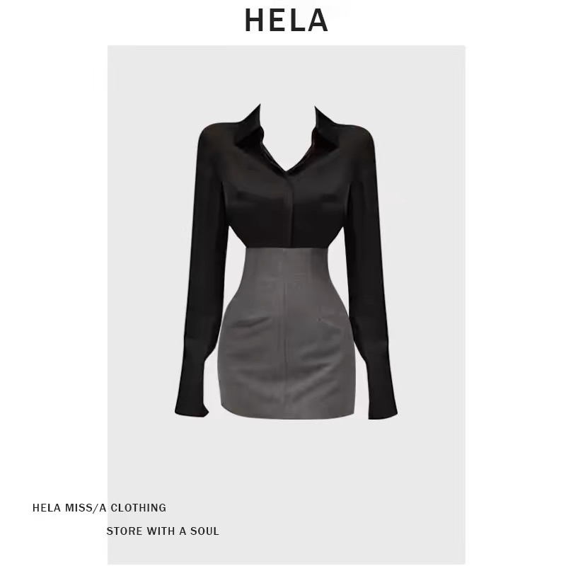 Set HELA áo sơ mi và chân váy[CÓ SẴN]