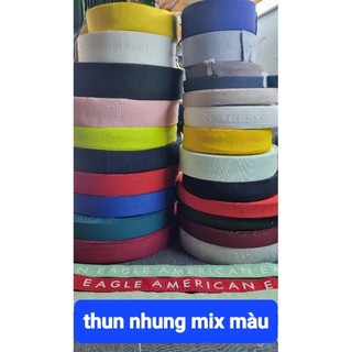 Thun nhung mix màu