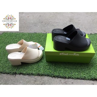 CrocsFanClub - Dép lê cross brooklyn slide đế cao, 1 quai, model 2024, siêu nhẹ, fullbox - pb297
