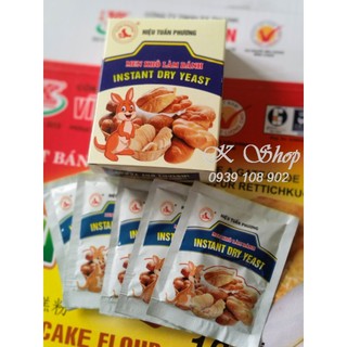 Men khô làm bánh Tuấn Phương, hộp 5 gói x 10 gam / Men nở Tuấn Phương