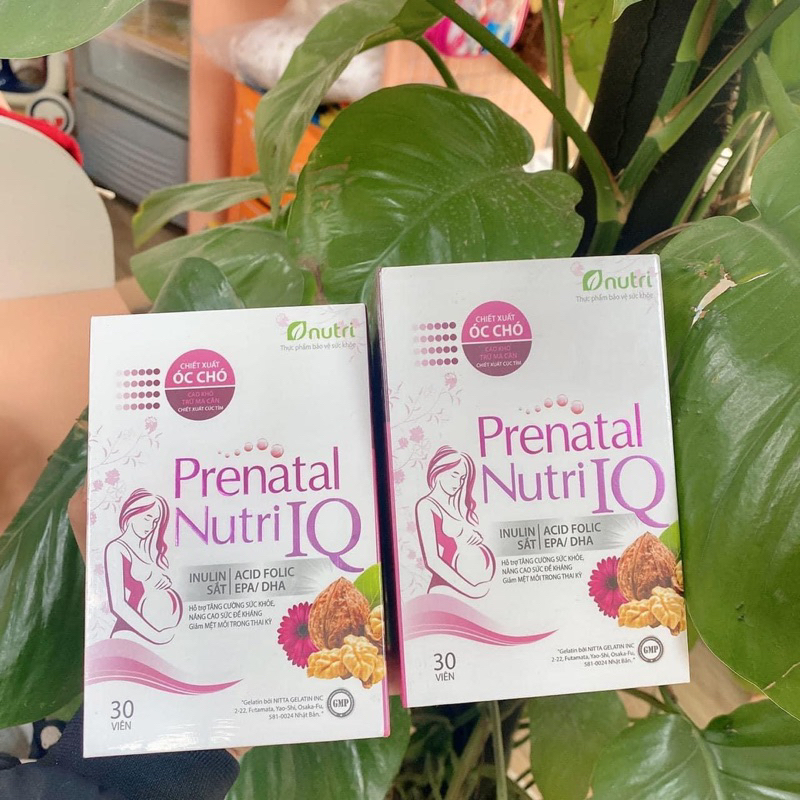 Viên uống bổ bầu Prenatal Nutri IQ bổ sung vitamin và khoáng chất cho mẹ bầu, tăng sức đề kháng Hộp 