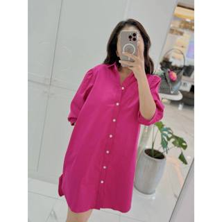 Đầm sơ mi cotton