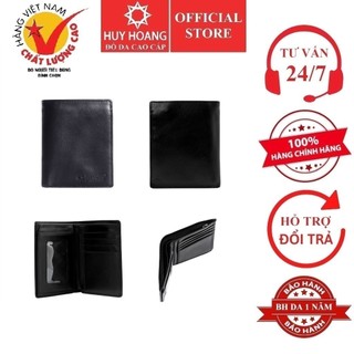 Bóp nam huy hoàng kiểu đứng màu đen hp2108