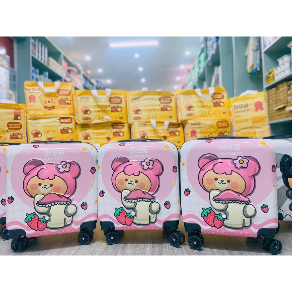 Vali Kéo Vali du lịch TOBÉ  Size 18 Inch Cho Bé, Vail Gấu Mamogom Siêu Xinhkéo xách tiện lợi đựng đồ