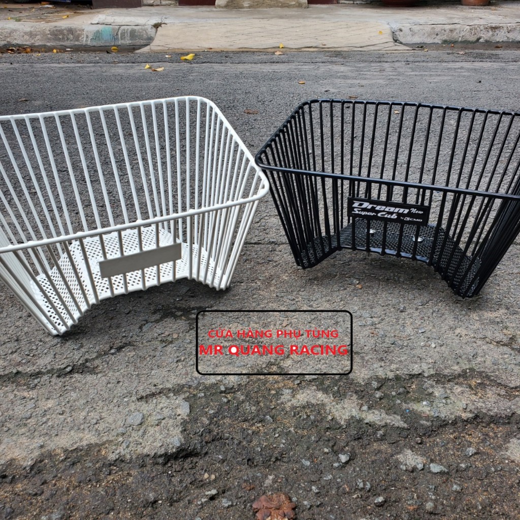 Rổ trước, rổ vuông đen gắn xe máy cup, super dream, dream, dream thái, dream lùn