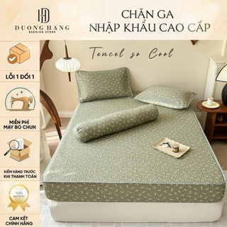 Bộ Ga Gối Tencel So Cool DH Bedding Trần Bông Mền Cao Cấp Không Nhăn Không Xù Kèm Vỏ Ôm ( không chăn)