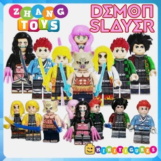 Đồ chơi Xếp hình mô hình trò chơi Kimetsu No Yaiba / Demon Slayer với Nezuko Tanjiro Kamado Minifigures POGO PG8291