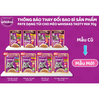 Pate cho mèo Whiskas Tasty Mix gói 70g