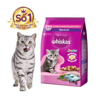 Thức ăn hạt khô cho mèo con Whiskas Junior 1.1kg
