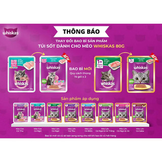 3 thùng pate Whiskas cho mèo (thùng 28 gói)