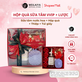 Sét quà tặng phụ nữ ngày lễ, tặng sinh nhật Sữa tắm hương nước hoa + lược tắm (tặng kèm Túi + thiệp)