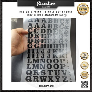 Rinart.vn | Decal in áo Chữ cái theo tên ủi trực tiếp lên vải
