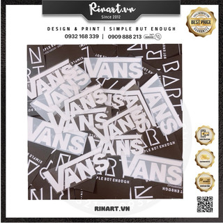Decal Logo Sticker Patch in áo ủi trực tiếp lên vải Chữ Vans