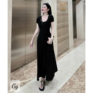 Đầm Body Nữ Tay Ngắn Dáng Dài Basic 4G130080